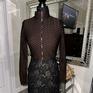 NWT. Naked Wardrobe zipper cropped jacket.